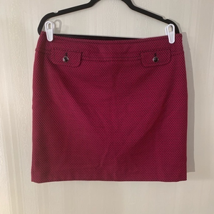 Ann Taylor Loft pink‎ black skirt size 12